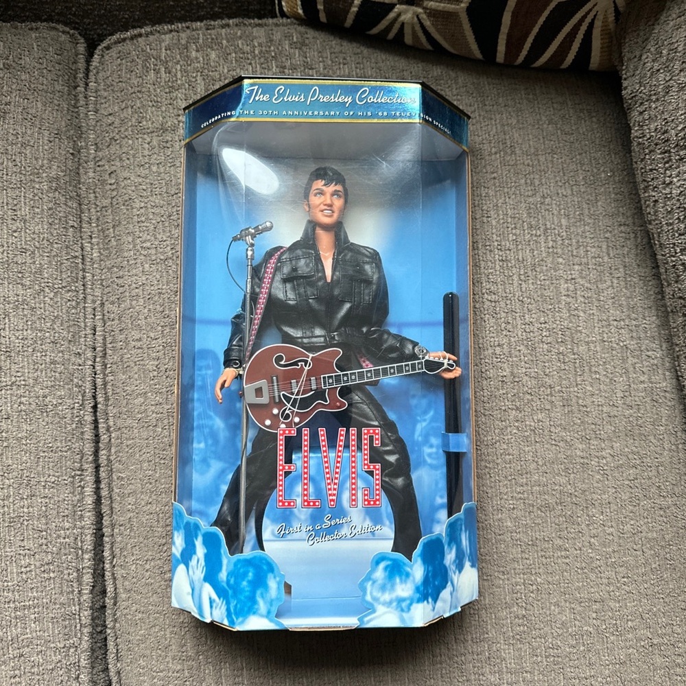 Elvis Presley Collector Doll with Guitar - Black Outfit